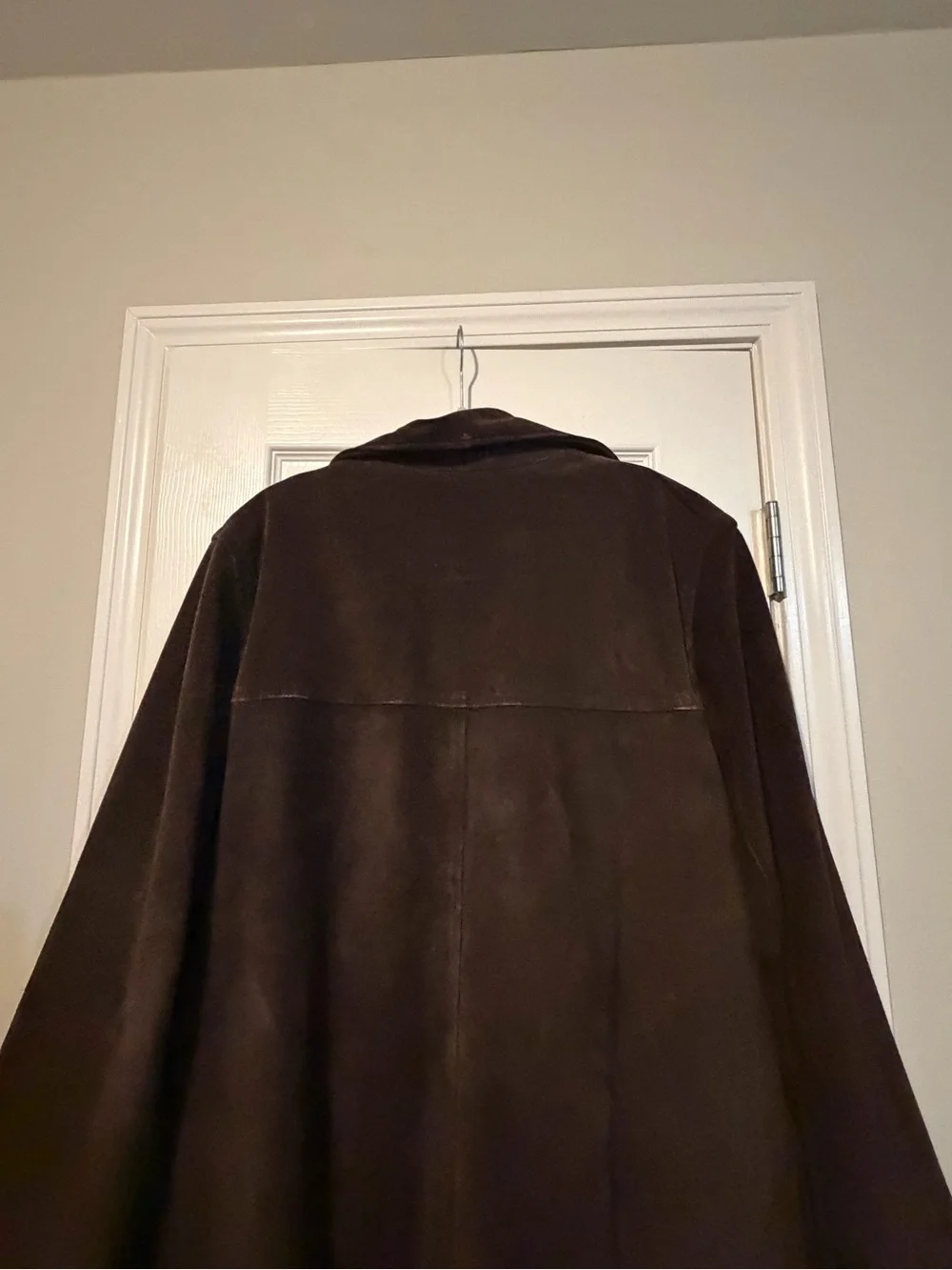 Banana Republic Brown Suede Leather Field Car Coat Jacket L